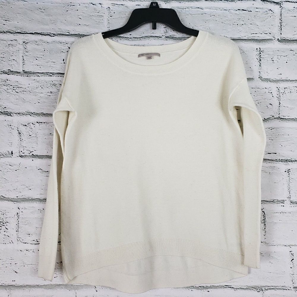 Gap Cream White Long Sleeve Sweater Womens Small Nylon Blend
